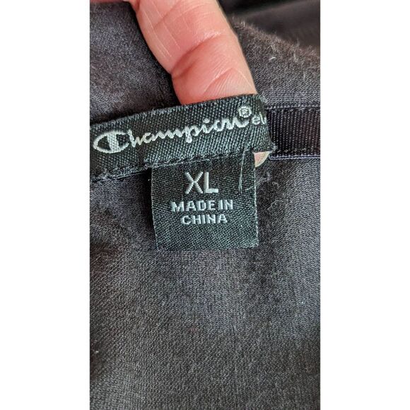 Champion Women Black Colorblock Hooded Long Sleeve Sweatshirt Size XL - Picture 13 of 15